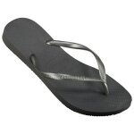 Tongs - havaianas - slim femme - caoutchouc - steel grey - gris