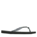 Tongs - havaianas - square logo metallic - noir - adulte - mixte