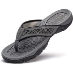 Tongs homme antidrapantes t sandale plage piscine gris - cuir - adulte - homme