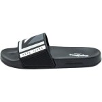 Tongs homme pepe jeans slider flag - noir - cuir - confortable et lger