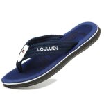 Tongs homme plates antidrapant flip flops de plage ete confortable - bleu - adulte - pvc