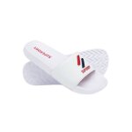 Tongs superdry core pool pour homme - blanc - dessus synthtique - logo brod et estamp