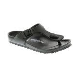 Tongs unisexes birkenstock - modle amendoa - couleur noir - dessus en cuir