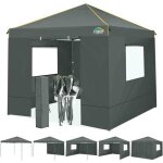 Tonnelle pliante 3x3 imperm�able avec 4 parois barnum de jardin pliant professionnel uv 50 + pour festival ...