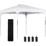 Outsunny - tonnelle barnum de jardin pop - up pliant - acier - 253x253x268cm - blanc