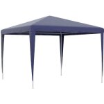 Tonnelle barnum de jardin 293x293x252m m�tal �poxy b�che pe haute densit� bleu