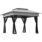 Outsunny - tonnelle - métal - 3. 25x3. 25x2. 7m - gris Outsunny - tonnelle - métal - 3. 25x3. 25x2. 7m - gris