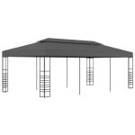 Tonnelle de jardin - mothinessto - ly4918 - 3 x 6 m - anthracite - r�sistance uv