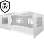 Tonnelle de jardin rimini blanc 3x6m barnum pavillon ext�rieur avec 6 parois r�ception