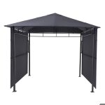 Tonnelle omelya ardoise 3x3m en acier trait� �poxy - hesp�ride