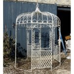 Tonnelle - lheritier du temps - gloriette - fer blanc - rond - 196x196x314cm