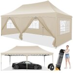 Tonnelle pliante 3x6 barnum pavillon de jardin impermeable avec 6 cts pour fte jardin festival march ...