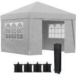 Outsunny - tonnelle - tissu oxford - 298x298x288cm - gris clair