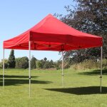 Tonnelle pliante professionnelle 3x3m rouge