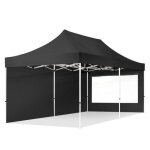 Tonnelle pliante - toolport - 3x6 m - acier - pes 700 - 2 côtés panoramiques - noir Tonnelle pliante - toolport - 3x6 m - acier - pes 700 - 2 côtés panoramiques - noir