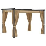 Tonnelle - mothinessto - ly1928 - 3x3 m - acier - rideaux inclus - anti - uv Tonnelle - mothinessto - ly1928 - 3x3 m - acier - rideaux inclus - anti - uv