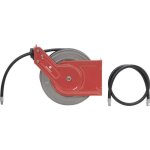 Enrouleur de tuyau pneumatique toolcraft 10 m 20 bar fixation murale fixation au plafond