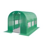 Serre tunnel - toolport - 2x3m - b�che pe 180g / m� - vert transparent - montage rapide