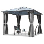 Tonnelle de jardin - toolport - moonlight deluxe - 3x3 m - panneaux polycarbonate 6 mm - moustiquaires ... Tonnelle de jardin - toolport - moonlight deluxe - 3x3 m - panneaux polycarbonate 6 mm - moustiquaires ...