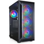 Tooq tqgcc101 - b - bo�tier semi - tour gaming ragn�rok atx / microatx / mini - itx verre tremp� 4 ventilateur ...