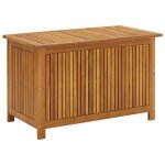 Top bo�te de rangement de jardin - coffre de jardin dext�rieur jili 90x50x58 cm bois dacacia massif15 ...