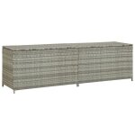 Top bote de rangement de jardin - coffre de jardin dextrieur jili rsine tresse 200x50x60 cm gris182 ...
