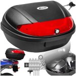 Coffre pour cyclomoteurs - tectake - coffre matze pour 2 casques de 48 l avec fermeture scurise