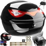 Coffre pour cyclomoteurs - tectake - coffre sergei pour casque de 22 l avec serrure scurise et 2 cls ...