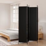 Top cloison de séparation 4 panneaux - paravent sur pied jili - noir 200x220 cm tissu437 kg Top cloison de séparation 4 panneaux - paravent sur pied jili - noir 200x220 cm tissu437 kg