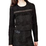 Top noir / dor femme guess holly