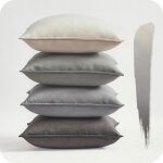Topfinel housse de coussin 40x40 gris beige dgrad lot de 4 en velours doux  motif uni decorative salon ...