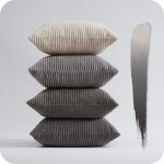 Housse coussin canape 40x40 cm topfinel en velours ctel motif  rayure dcoration pour chambre salon ...