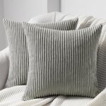 Housse de coussin topfinel 60x60 cm en velours ctel avec fermeture eclair cach pour dcoration coussin ...