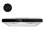 Hotte aspirante 60cm - hotte visire - eclairage led - filtre  charbon inclus - recyclage - hotte de ...