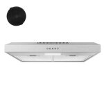 Hotte aspirante casquette visire 60cm - 3 vitesses - vacuation - hotte encastrable - avec filtre  ...
