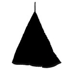 Torchon rond en coton eponge noir par soleil docre