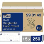 Tork 290143 essuie - main en papier (l x l) 23 cm x 22. 60 cm blanc 3750 pc(s) Tork 290143 essuie - main en papier (l x l) 23 cm x 22. 60 cm blanc 3750 pc(s)