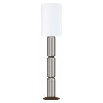 Tosel lampadaire 1 lumi�re - luminaire int�rieur - tissu blanc - style industriel - h155cm l30cm p30cm ...