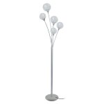 Tosel lampadaire 5 lumière - luminaire intérieur - verre transparent - style design - h160cm l40cm p40cm ... Tosel lampadaire 5 lumière - luminaire intérieur - verre transparent - style design - h160cm l40cm p40cm ...