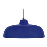 Tosel suspension 1 lumi�re - luminaire int�rieur - acier bleu marine - style inspiration nordique - h75cm ...