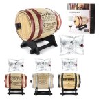 Distributeur  vin - totally addict - kv7166 - tonneau en bois - poche en aluminium - robinet intgr ...