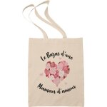 Tote bag femme - cadeau maman le bazar dune maman damour pour la fete des meres - sac tissu - sac en ...