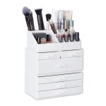 Relaxdays organiseur de cosmétiques 6 tiroirs 22 casiers rangement make - up tour à maquillage acrylique ... Relaxdays organiseur de cosmétiques 6 tiroirs 22 casiers rangement make - up tour à maquillage acrylique ...