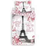 Parure de lit paris - tour eiffel rose - housse de couette coton