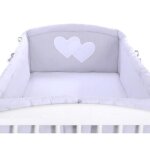 Tour de lit bébé complet 120 * 60 ou 140 * 70 gris à c Tour de lit bébé complet 120 * 60 ou 140 * 70 gris à c