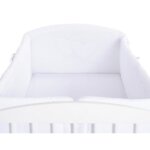 Tour de lit bébé complet - swb - blanc - 120x60 ou 140x70 - coeurs en coton Tour de lit bébé complet - swb - blanc - 120x60 ou 140x70 - coeurs en coton
