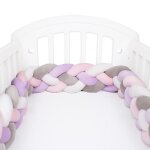 Tour de lit bébé coussin serpent tressé pare - chocs velours - surenhap - 2m - mixte - bébé Tour de lit bébé coussin serpent tressé pare - chocs velours - surenhap - 2m - mixte - bébé