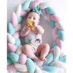 Tour de lit coussin serpent coussin tressé pare - chocs velours protection bébé sécurité 2m blanc vert ... Tour de lit coussin serpent coussin tressé pare - chocs velours protection bébé sécurité 2m blanc vert ...
