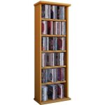 Vostan tour rangement biblioth�que cd - dvd 150 cd noir sans portes vitr�s