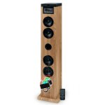 Tour de son thomson ds122cd - 60w - hifi bluetooth lecteur cd tlcommande aux in radio fm - bois / noir ...